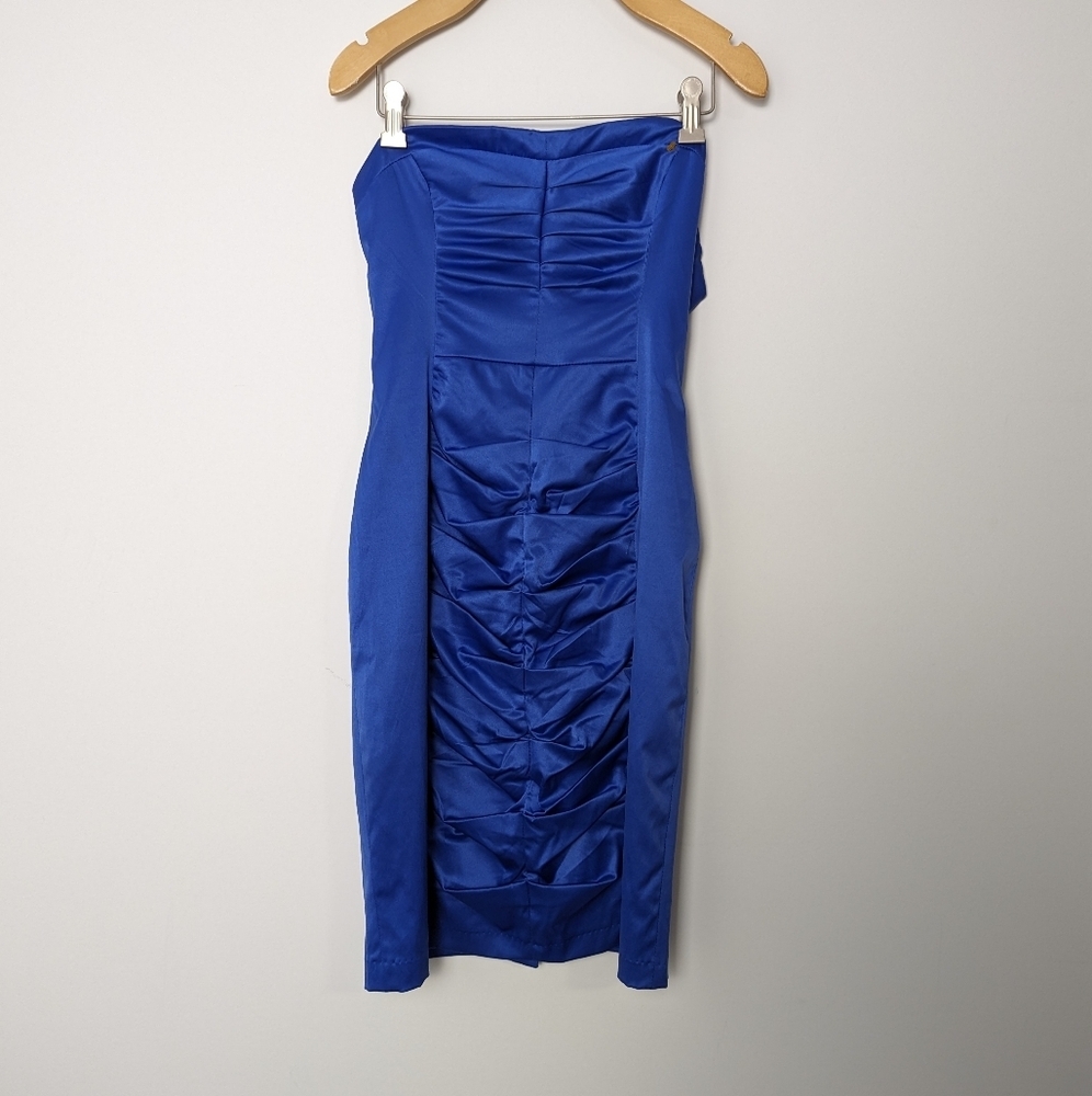 Elegant Cobalt Blue Strapless Cocktail Dress by Urban Behavior, Size S/P
